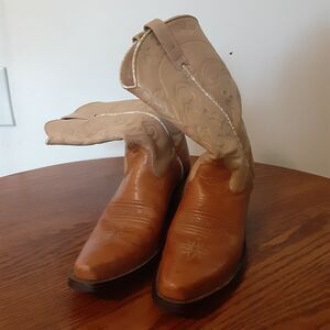 Ariat Women's Brown Leather Mid-Calf Cowgirl Western Boots Size 6.5B